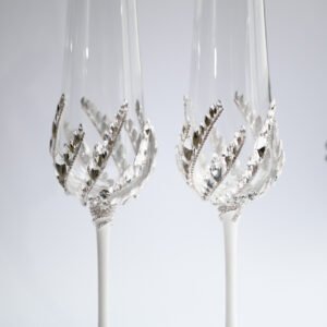 Seraphine Collection celestial-inspired crystal wedding set with radiant crystals and soft curved design