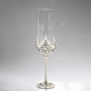 Ethereal Collection crystal wedding set featuring delicate handcrafted design with shimmering crystals and flowing patterns