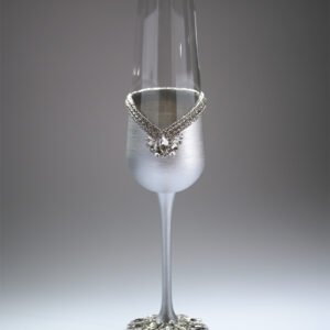 Majestic Collection crystal wedding set with sleek metallic finish and dazzling crystal accents