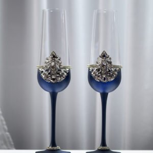 Royal Collection prestigious crystal wedding set with intricate regal patterns and dignified sparkle