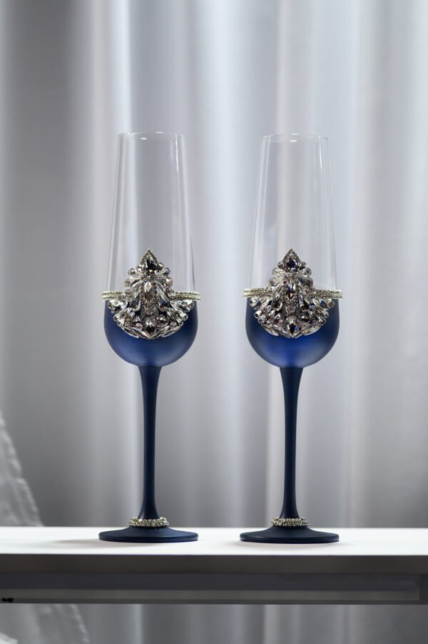 Royal Collection prestigious crystal wedding set with intricate regal patterns and dignified sparkle